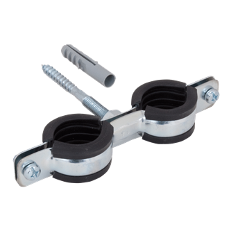 Хомуты двойные (зажимы) для труб (комплект) КТР  WALRAWEN