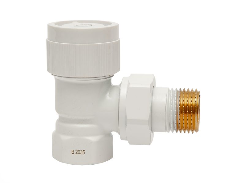 Кран термостатический угловой Arrowhead White