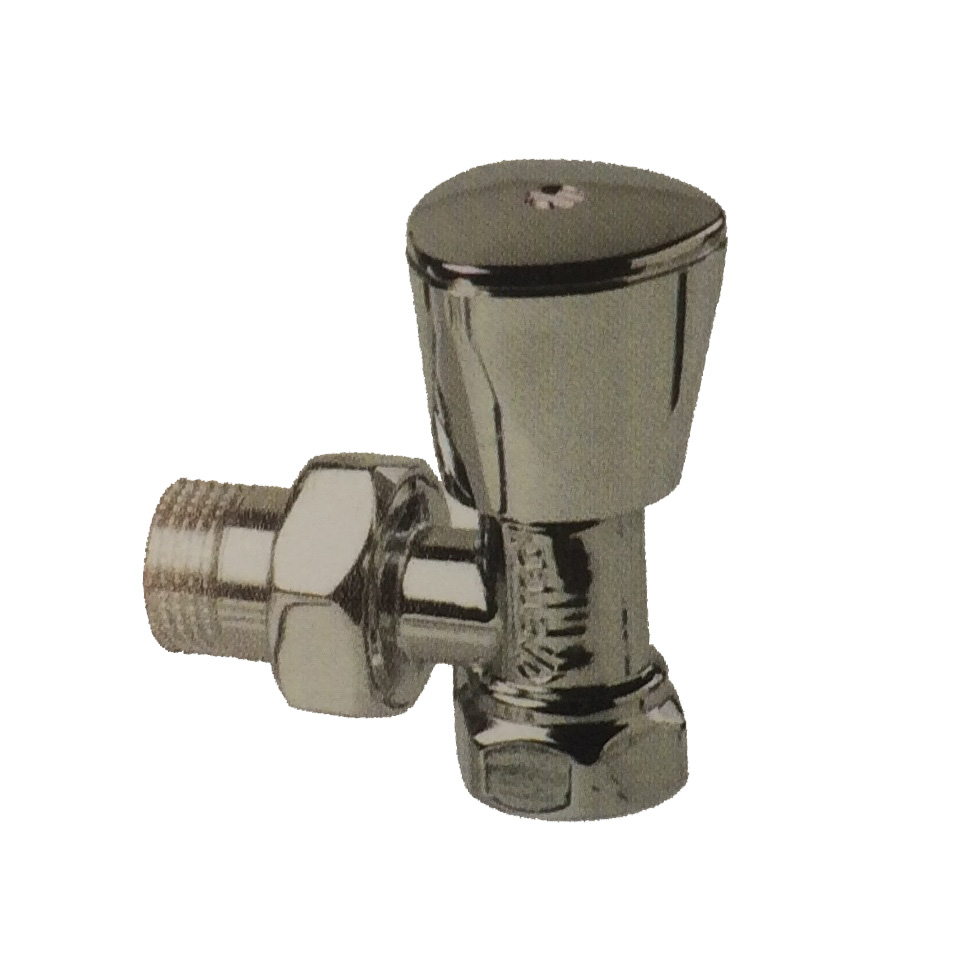 Кран для радиаторов УГЛОВОЙ, подачи ХРОМ ARCO