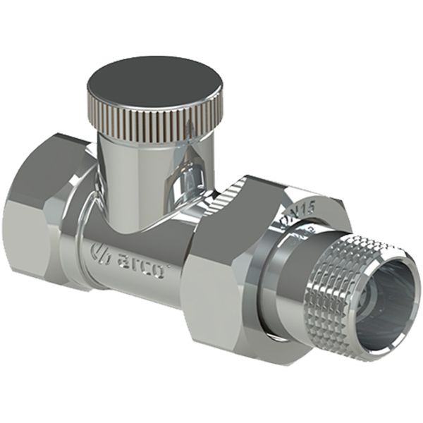 Кран для радиаторов ПРЯМОЙ, обратки ХРОМ ARCO